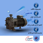 پمپ آب 2 اسب بشقابی دو پروانه نوید موتور مدل CBT210
