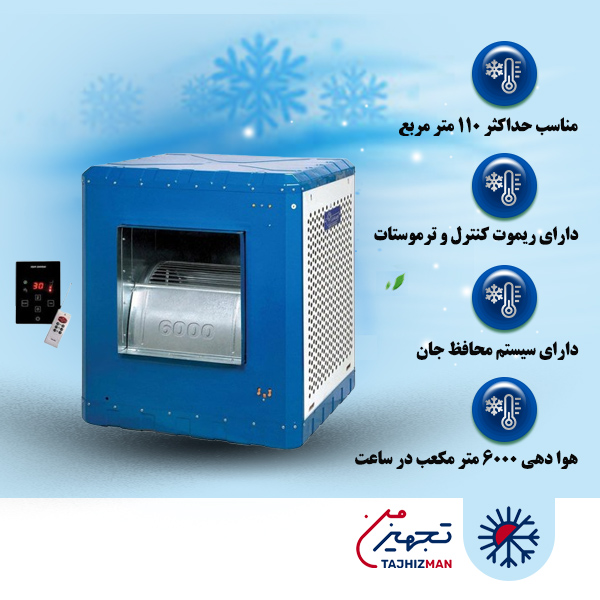 کولر آبی سلولزی 6000 ایران شرق مدل IS60S