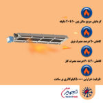 هیتر تابشی لوله ای گرماسان مدل MR-55L