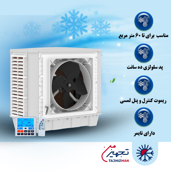 کولر سلولزی پلیمری 4500 پشت پنجره ای نیرو تهویه البرز مدلWIN4/45F