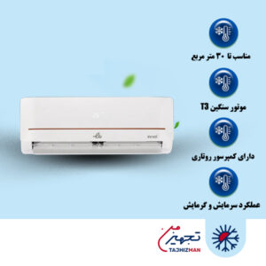 کولر گازی 12000 ایوولی T3 سری گرند مدل EVT3-12K-MD-1