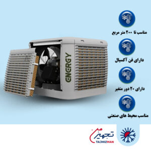 کولر آبی سلولزی پلیمری 1200 فن آکسیال انرژی مدل AC 1200 P